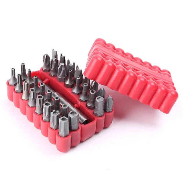 33PCS Hollow/Solid Head Screwdriver Bit Set Tamper-proof Security Tool Kit