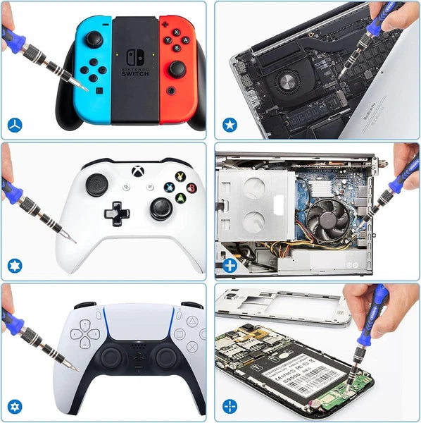 Durable Chrome Vanadium 124-Piece Screwdriver Set for Electronics & More