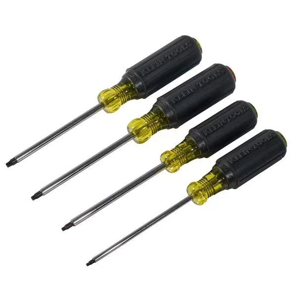 4-Piece Square Recess Screwdriver Set- Cushion Grip Handles