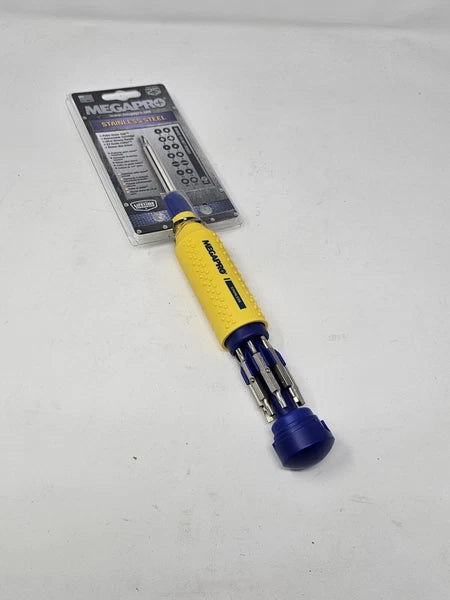 Megapro - 151SS-C  151SS 15-In-1 Stainless Steel Screw Driver in Yellow/Blue