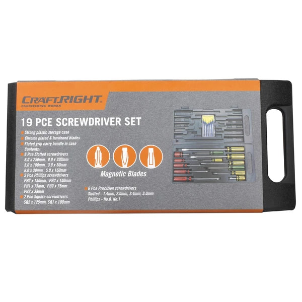 Craftright 19 Piece Screwdriver Set