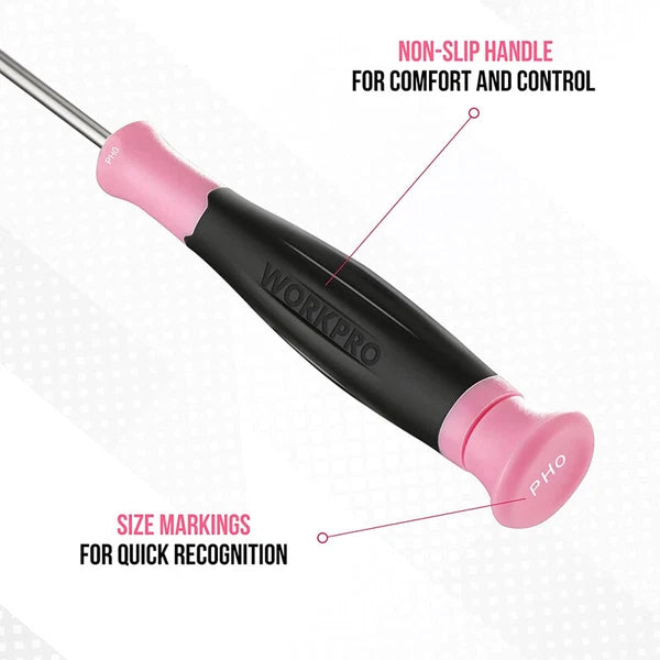 WORKPRO 10PCS Precision Screwdriver Set Slotted Torx Phillips Star Screwdrivers