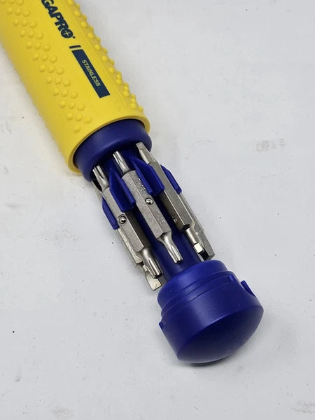 Megapro - 151SS-C  151SS 15-In-1 Stainless Steel Screw Driver in Yellow/Blue