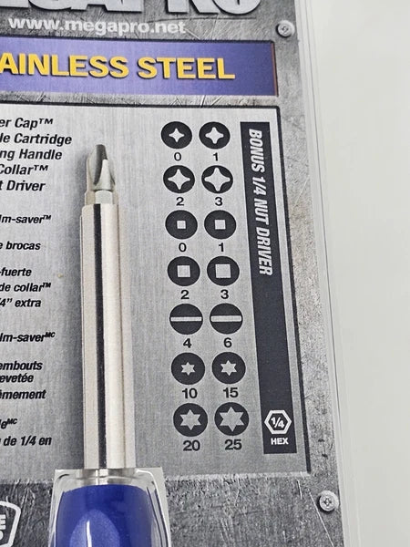 Megapro - 151SS-C  151SS 15-In-1 Stainless Steel Screw Driver in Yellow/Blue