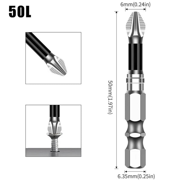 Anti-Slip Drill Bit Ergonomic Anti-Slip Screwdriver Bits Wear-Resistant Original