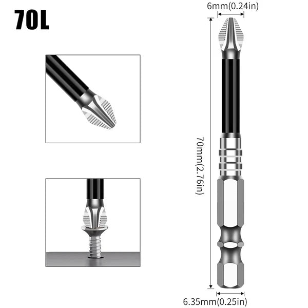 Anti-Slip Drill Bit Ergonomic Anti-Slip Screwdriver Bits Wear-Resistant Original
