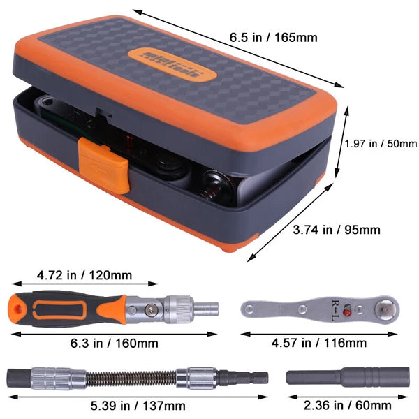 38pcs Mini Ratchet Screwdriver Bit Set Driver Drill Bit Hex Torx Repair Tool Kit