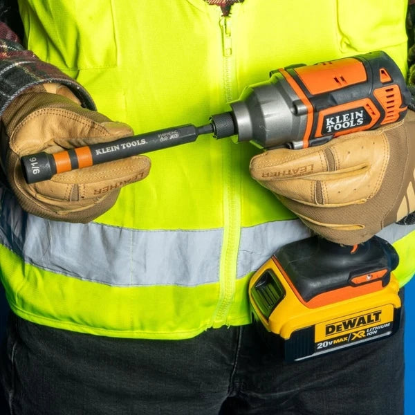 Klein Tools 32950 Ratcheting Hollow Nut Driver Set, Magnetic, 6 SAE Sizes,Handle