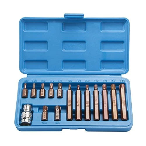 1/2 Inch Drive Torx Star Driver Bit Socket Set T20 to T55, Auto Repairs Tools