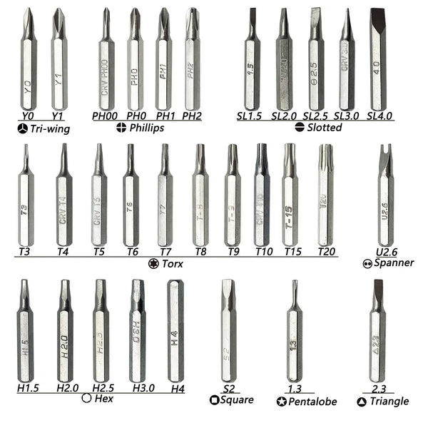 31 in 1 Screwdriver Set with Magnetic Tools for Hard Drive Precision Electronics