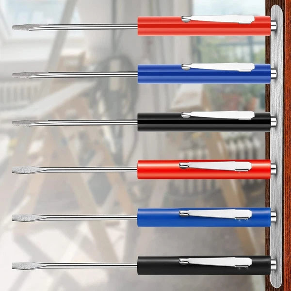 2 & 12 Pocket Screwdriver Magnetic with Single Blade Flat Head Mini Tops and Poc