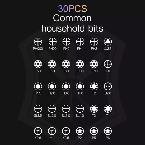 Small Repair Precision Screwdriver TORX Tool Magnetic Kit Set Fix 30 IN 1