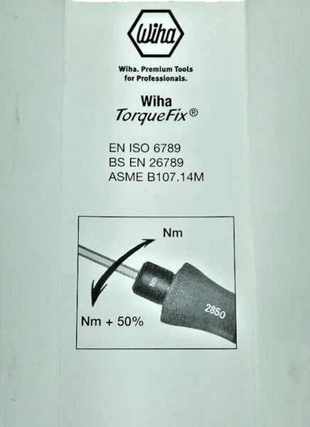 Wiha Torque Wrench 28515 TorqueFix Handle SoftFinish, Torque Pr 25 in-lbs.