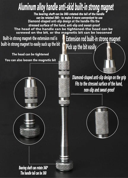 Orange 62 Pieces Precision Screwdriver set Kit Tool Laptop PC phones for clocks