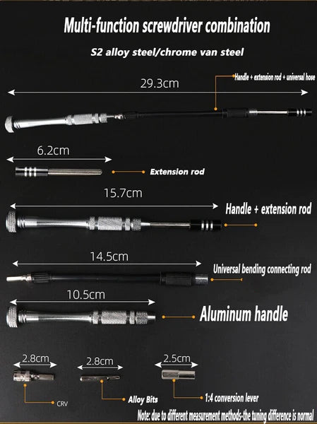Orange 62 Pieces Precision Screwdriver set Kit Tool Laptop PC phones for clocks