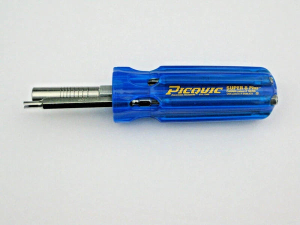 PICQUIC SUPER 8 Plus HVAC Hex Multi-Bit Screwdriver w/ Schrader Valve Bit