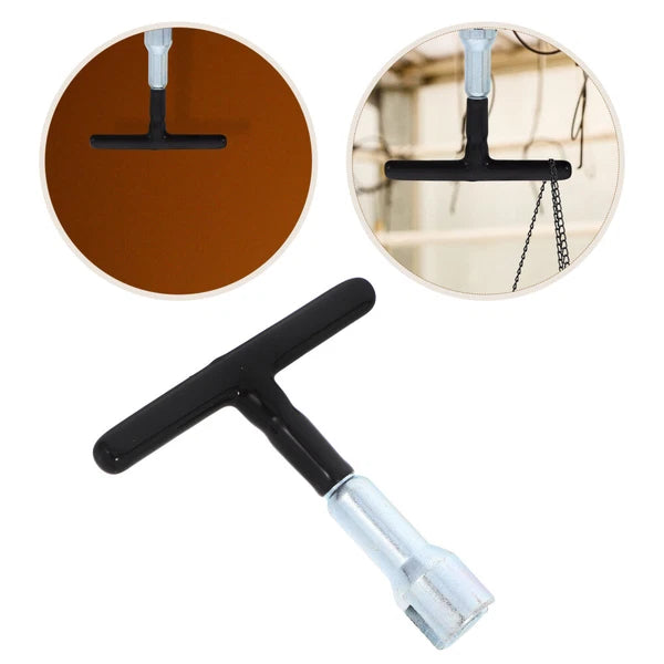 Wing Nut Driver for Eye Screws and Screw-in Hooks Steel T Handle Nut Driver