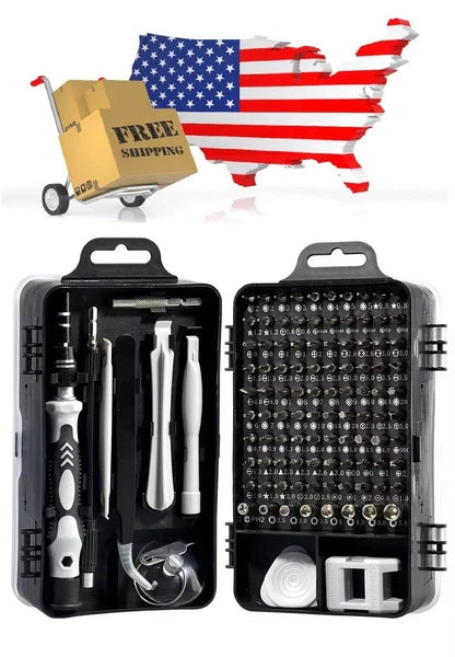 JCD 115-in-1 Precision Screwdriver Set with 98 Magnetic Bits for Repair
