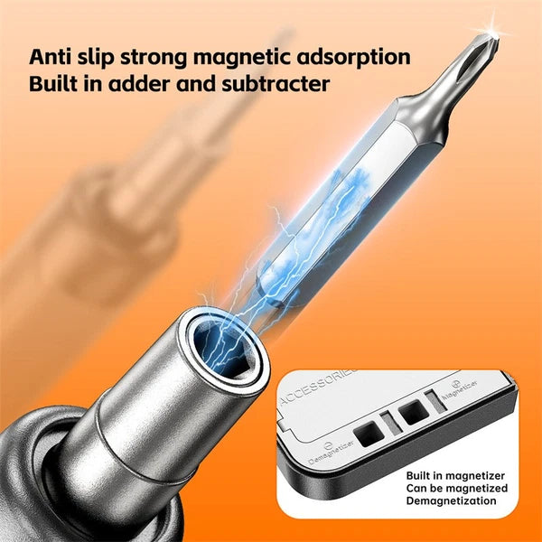 46-in-1 Precision Electric Screwdriver -Quiet, Durable, Rechargeable High Torque