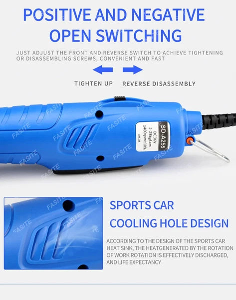 Mini Precision Electric Screwdriver Set 220V Alloy Gear Handheld Tools