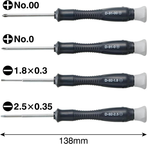 HOZAN ESD Precision Screwdriver Set D-912 [42-029121] Made in Japan New