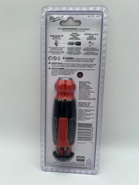 Milwaukee 48-22-2915 14-in-1 Multi-Bit Screwdriver W/ SHOCKWAVE Impact Duty Bits