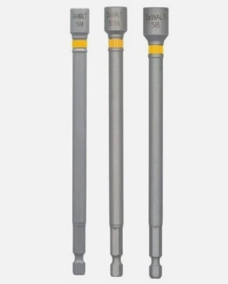 DEWALT 6-in. Magnetic Nut Driver Set, 3-piece: (1/4”- 5/16”- 3/8”) DWAFND3X6 New