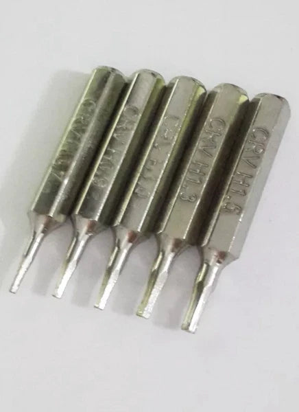 CR-V Hex Bit Set H0.7,H0.9,H1.0 H1.3,H1.5,H2.0,H2.5,H3.0,H3.5,H4.0 4mm bits