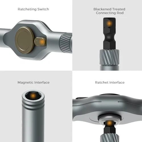 42 in 1 Magnetic Screwdriver Set, DIY Ratchet Screwdriver Set, Removable Self