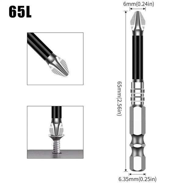 Anti-Slip Drill Bit Ergonomic Anti-Slip Screwdriver Bits Wear-Resistant Original
