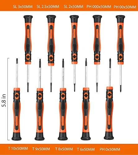 Screwdrivers Set with Case, 120-piece Includes Slotted, Phillips, 120-Piece