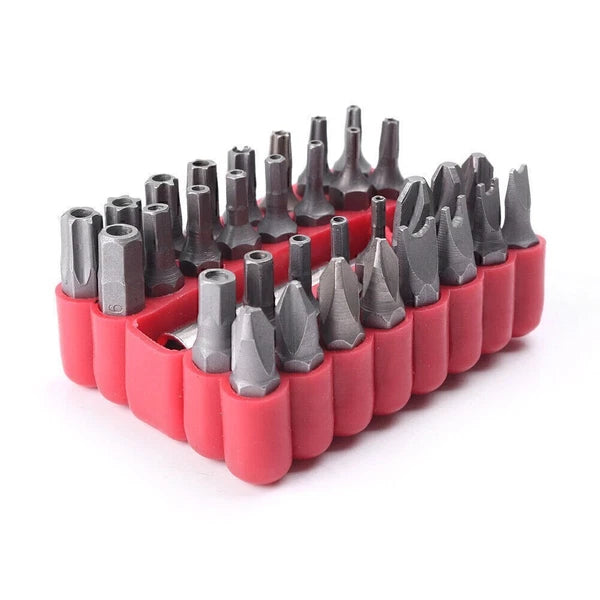 33PCS Hollow/Solid Head Screwdriver Bit Set Tamper-proof Security Tool Kit