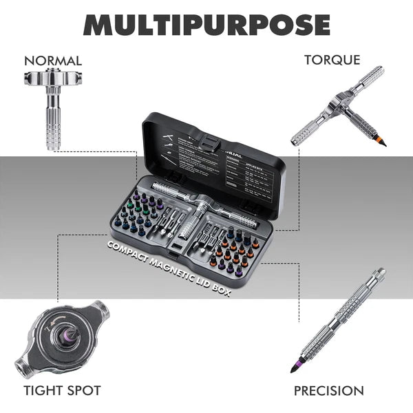 40in1 Ratchet Screwdriver Set Magnetic Bits Mini Repair Tool Kit PC iPhone DIY