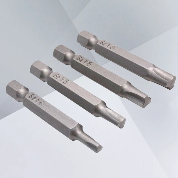 4 Pcs Triangle Tip Screwdriver Bits Magnetic Chrome Vanadium Alloy Steel