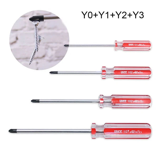 Y shaped Screwdriver Set with Precision Tip and Strong Magnetic (4pcs)