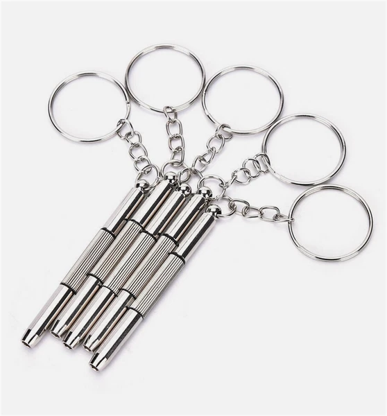 2X 3 In 1 Eyeglass Sunglass Watch Repair Screwdriver Set Keychain Mini Hand Tool