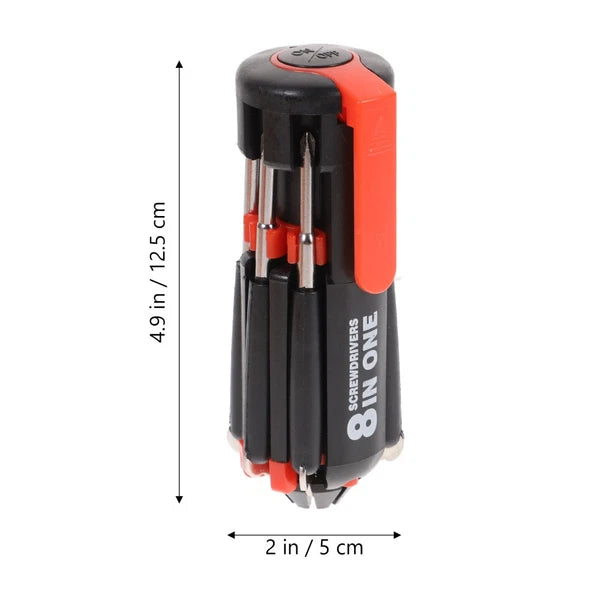 2Pcs Screwdirver Stubby Screwdriver Set Magnetic Screwdriver Set 8 1 Screwdriver