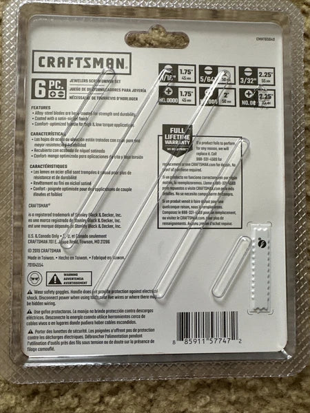 CRAFTSMAN (CMHT65043) Small Screwdiver Set, 6-Piece Jewelers Set
